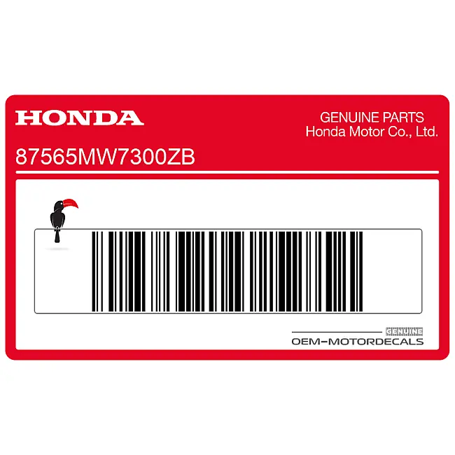 Honda CBR1000F Rahmen Warnhinweisaufkleber Aufkleber OEM 87565MW7300ZB Authentisches Fabrikteil