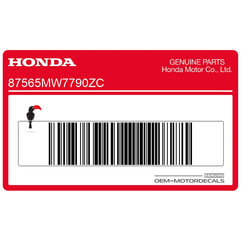 Honda CBR1000F Rahmen Warnhinweisaufkleber OEM 87565MW7790ZC