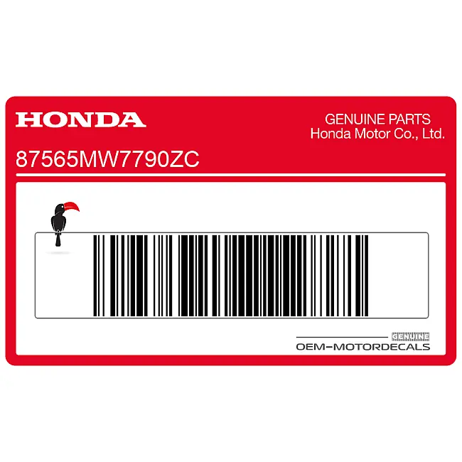 Honda CBR1000F Rahmen Warnhinweisaufkleber OEM 87565MW7790ZC