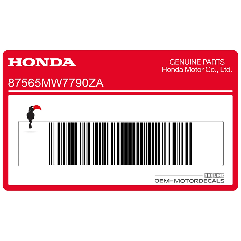 Autocollant d'avertissement pour réservoir de carburant Honda CBR1000F OEM 87565MW7790ZA