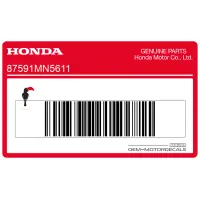 HONDA Warnhinweisaufkleber für kombiniertes Bremssystem 87591-MN5-611