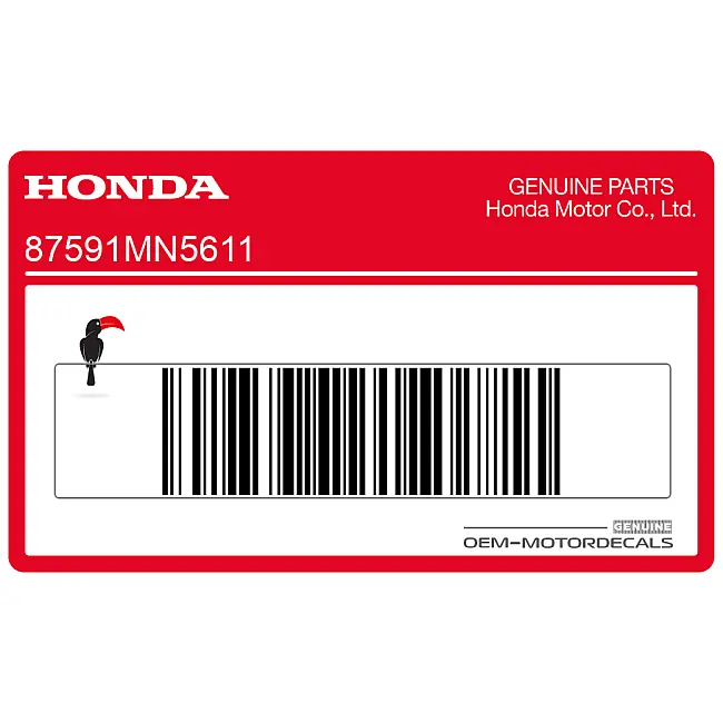 Autocollant d'avertissement système de freinage combiné Honda CBR1000F 87591MN5611 authentique usine