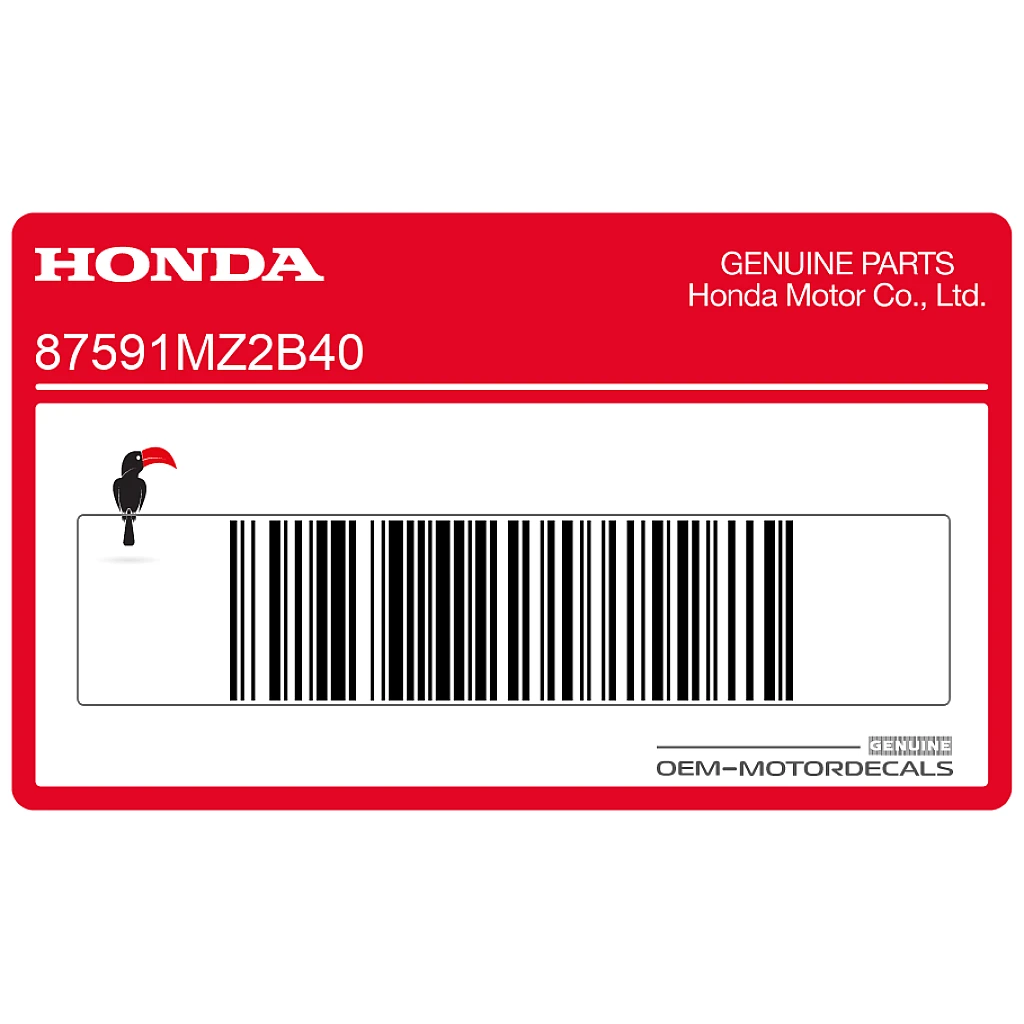 Autocollant d'avertissement Honda CBR1000F OEM 87591MZ2B40