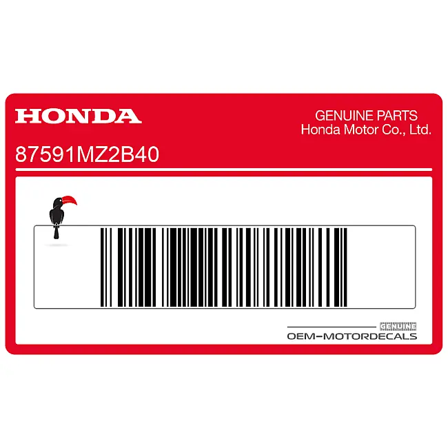 Autocollant d'avertissement Honda CBR1000F OEM 87591MZ2B40