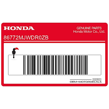 Naklejka na tylną owiewkę / zadupek, lewa strona