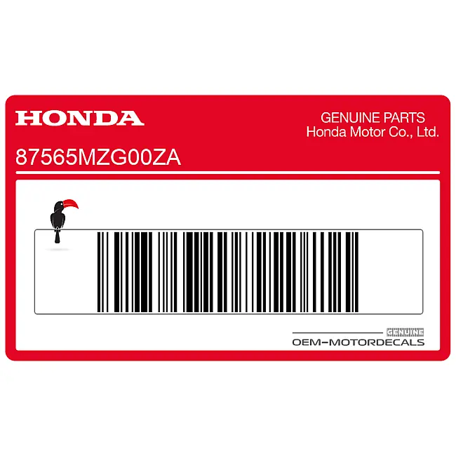 Honda CBR1000F Dashboard Caution Label OEM 87565MZG00ZA
