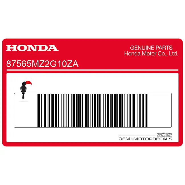 Autocollant de mise en garde Honda CBR1000F Graphique OEM 87565MZ2G10ZA