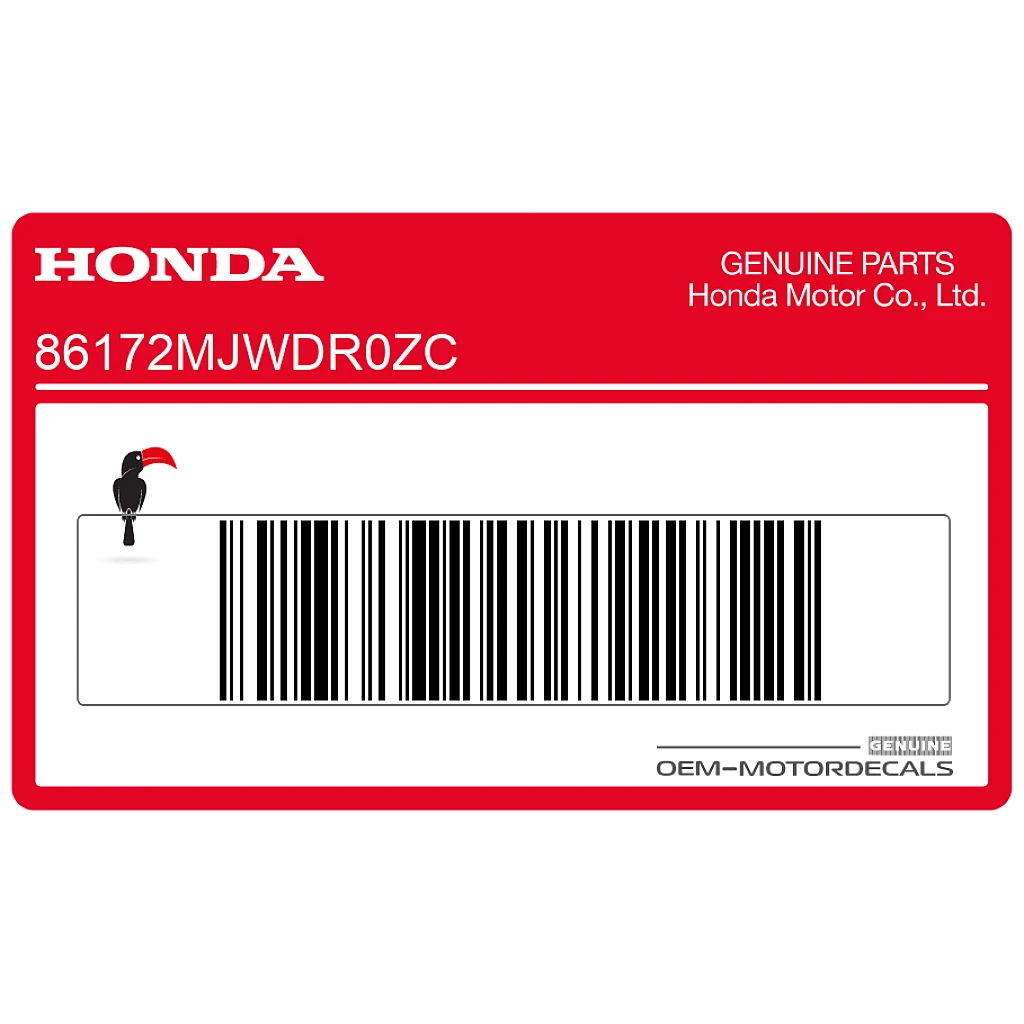 Honda CBR500R Kraftstofftank Aufkleber linke Seite OEM 86172MJWDR0ZC