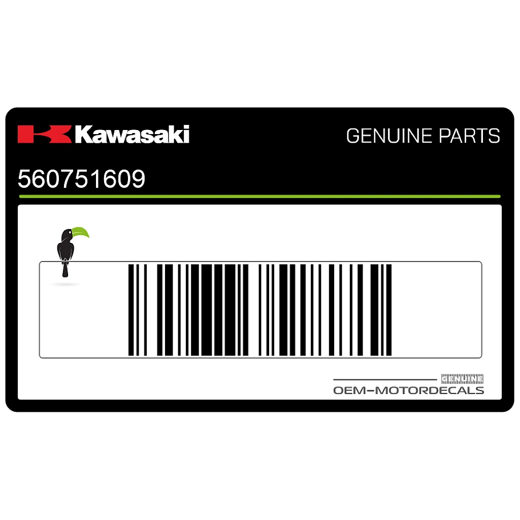 Kawasaki Z250SL Adesivo convogliatore inferiore destro Lato destro OEM 56075-1609