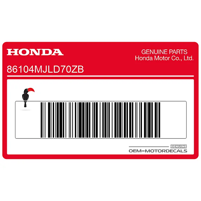 Autocollant logo flanc carénage Honda Integra 750 OEM 86104MJLD70ZB