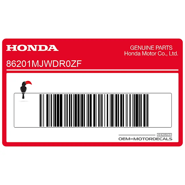 Honda CBR500R Emblema Honda Wing para depósito derecho OEM 86201MJWDR0ZF