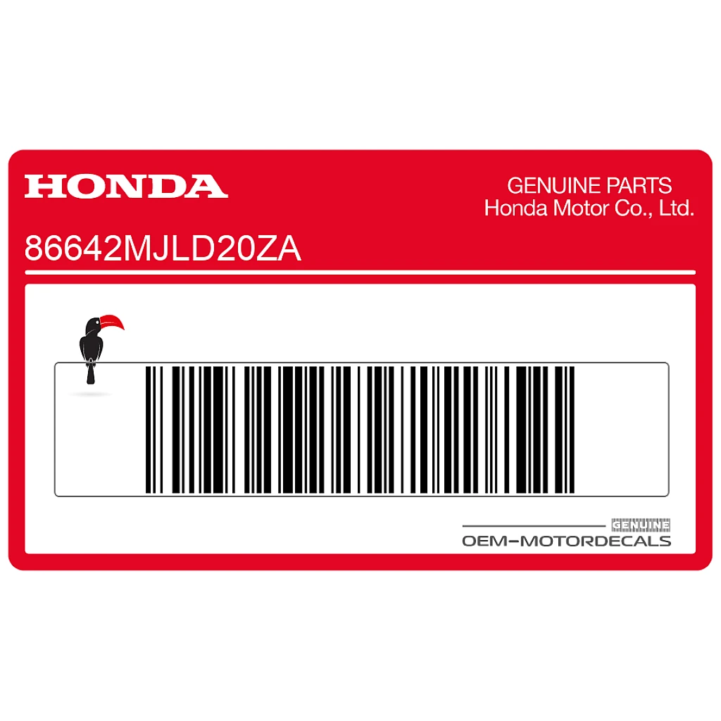 Honda Integra 750 Naklejka na przednią owiewkę lewa strona OEM 86642MJLD20ZA