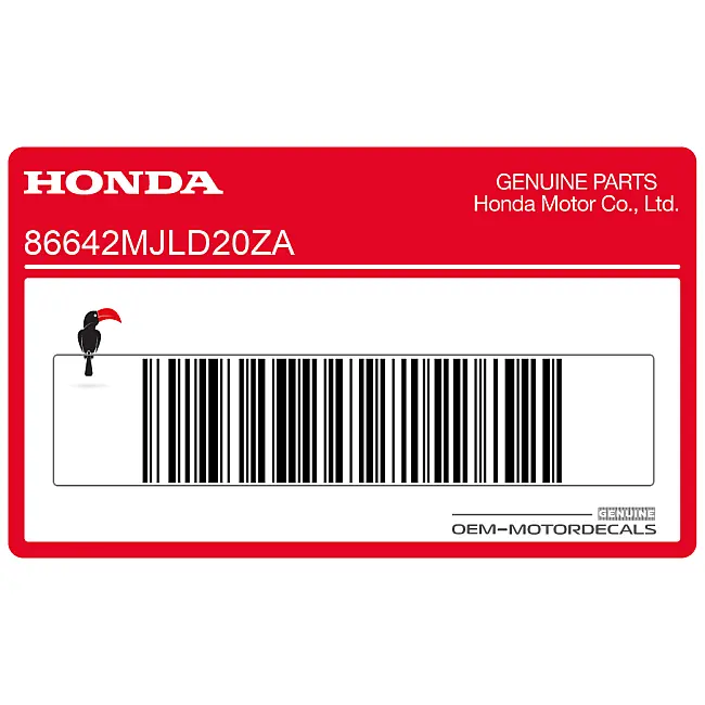 Honda Integra 750 Autocollant flanc carénage avant côté gauche OEM 86642MJLD20ZA