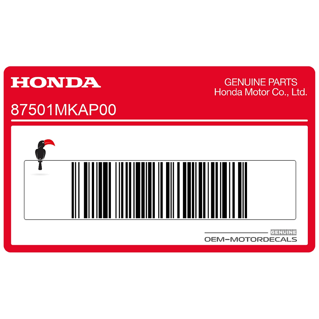 Naklejka ostrzegawcza na ramę Honda Integra 750 OEM 87501MKAP00