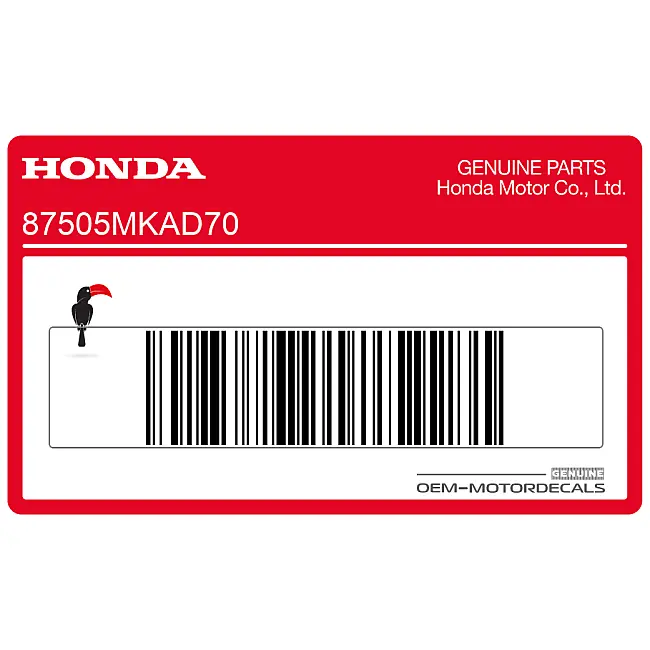 Autocollant d'informations sur les pneus Honda Integra 750 OEM 87505MKAD70
