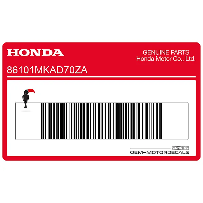 Emblème logo HONDA authentique pour carénage Honda Integra 750, pièce graphique d'usine de 70 mm, 86101MKAD70ZA