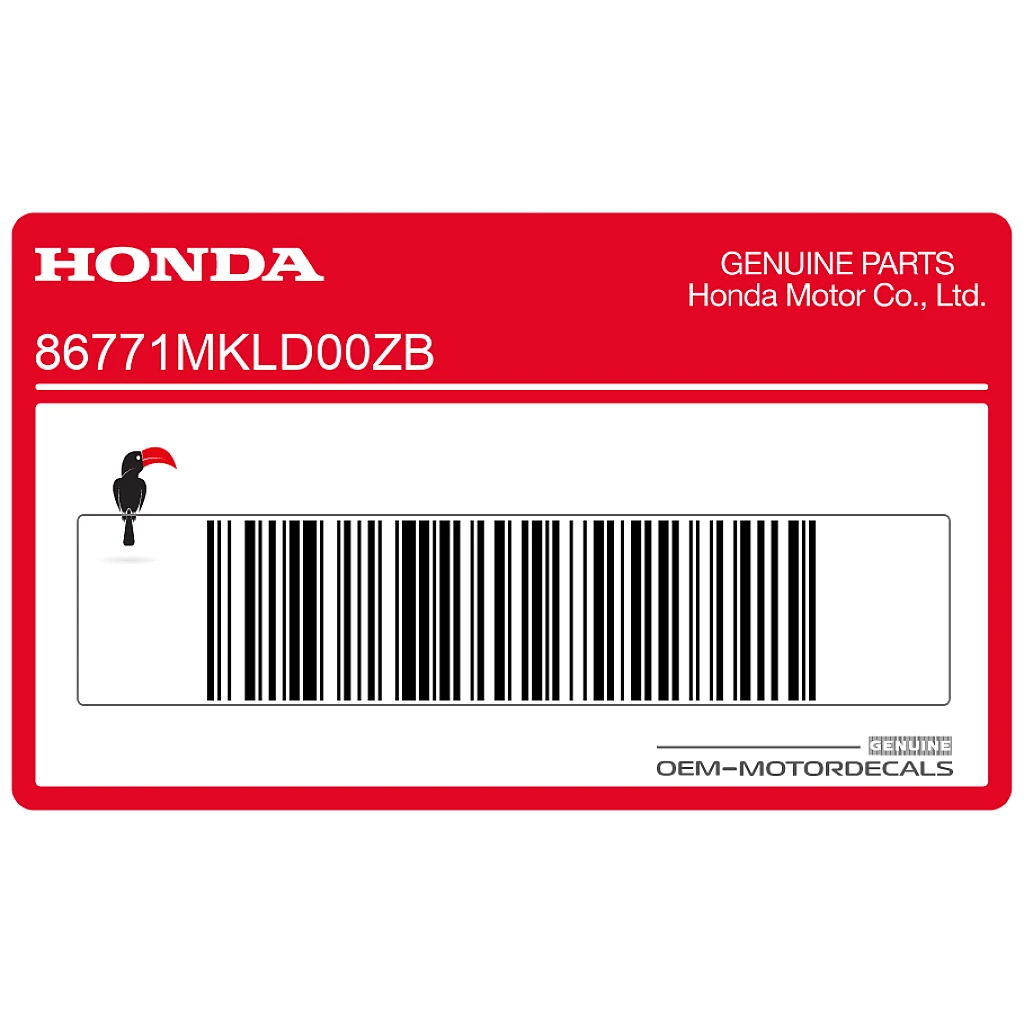 Honda Integra 750 Pegatina Colín Trasero Derecho Lado Derecho OEM 86771MKLD00ZB
