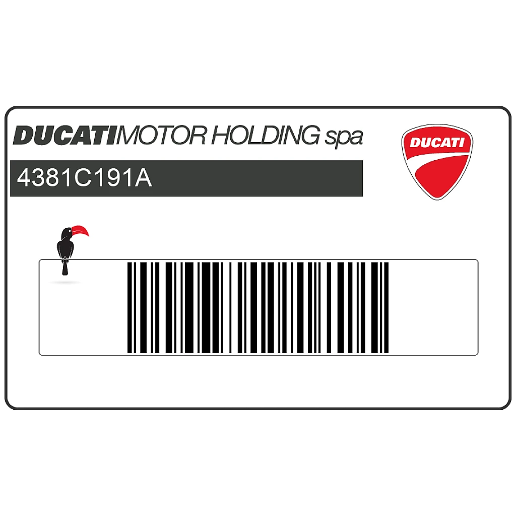 Adesivo Logo Ducati Corse Anteriore Superiore Ducati Hypermotard 950 Originale OEM 4381C191A Grafica Fabbrica