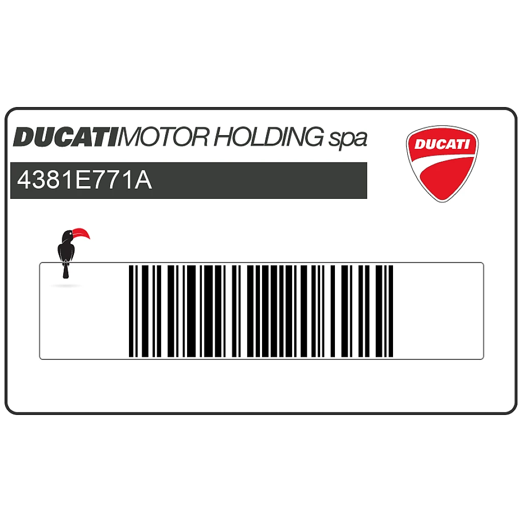 Ducati Hypermotard 950 Verkleidungsaufkleber linke Seite OEM 4381E771A