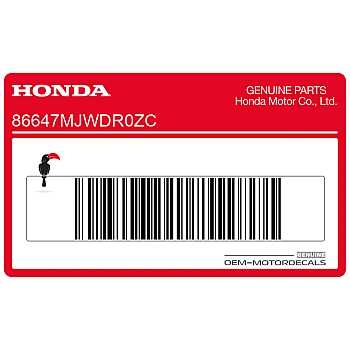 Naklejka na przednią owiewkę (czasza), prawa strona