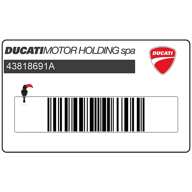 Ducati Hypermotard 821 Side Fairing DUCATI Decal OEM 43818691A