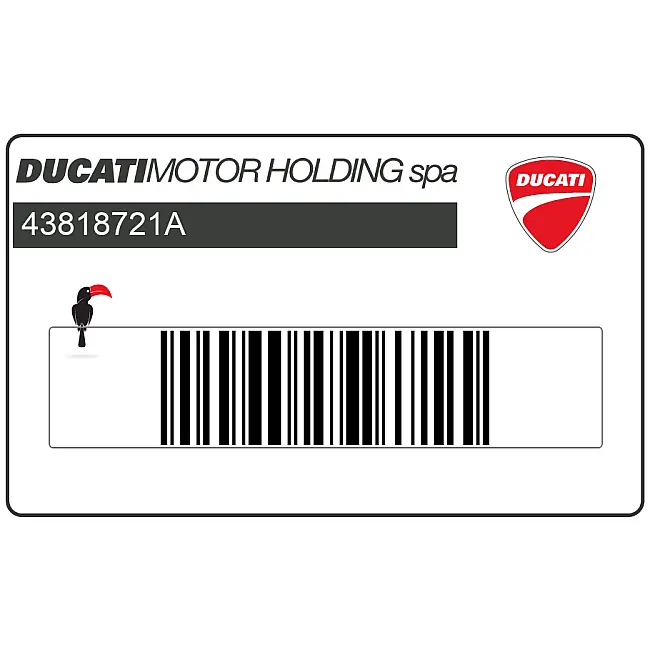 Ducati Hypermotard 821 Right-hand side fairing number support decal right side OEM 43818721A