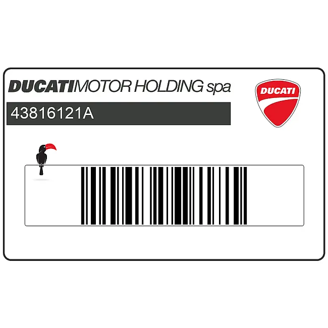 Ducati Hypermotard 821 Fairing Logo Decal OEM 43816121A