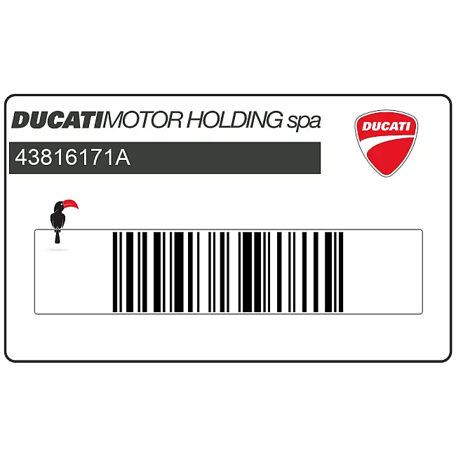 Ducati Hypermotard 821 Rechter Zijkap Ducati Corse Sticker Rechterkant OEM 43816171A