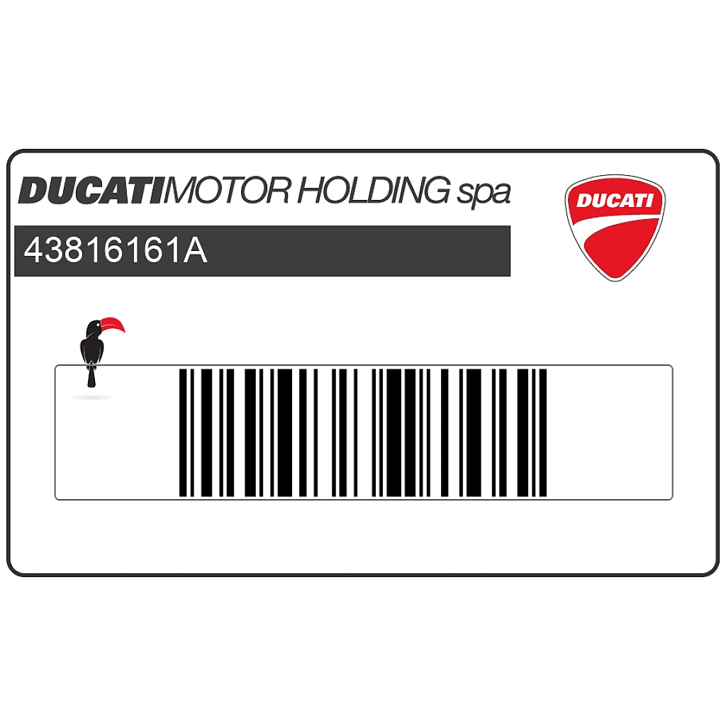 Ducati Hypermotard 821 Rechte Seitenverkleidung Ducati Corse Aufkleber Rechte Seite OEM 43816161A