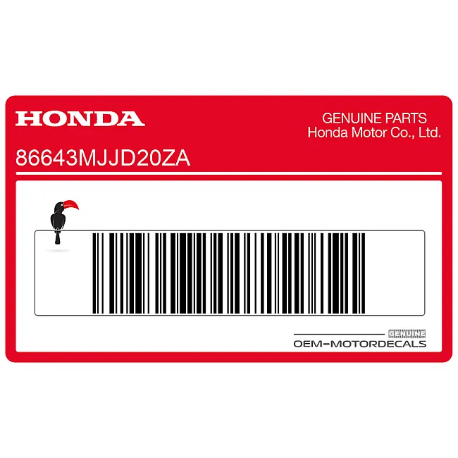 Honda Integra 700 Aufkleber für Heckverkleidung rechts OEM 86643MJJD20ZA