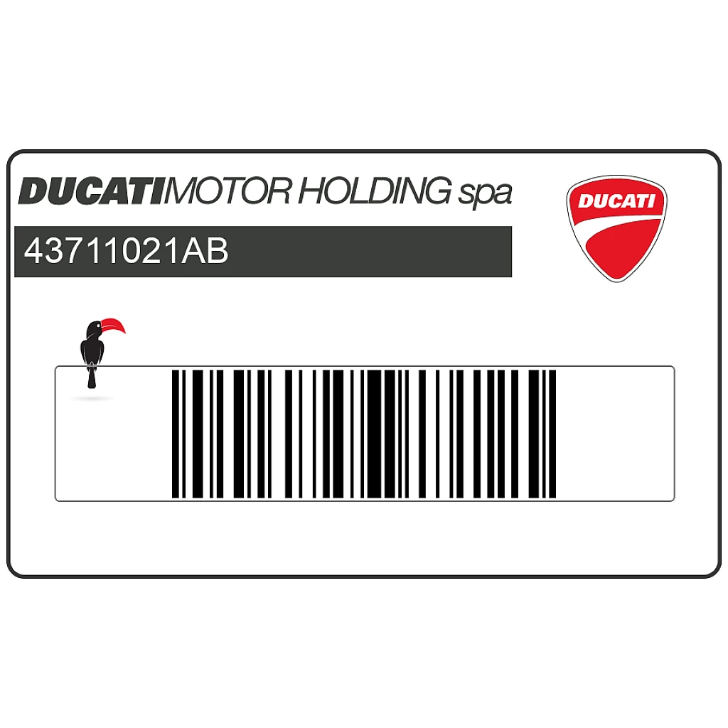 Ducati Superbike 996 Side Cover 996 Decal 43711021AB Genuine Factory Original Vinyl Graphic