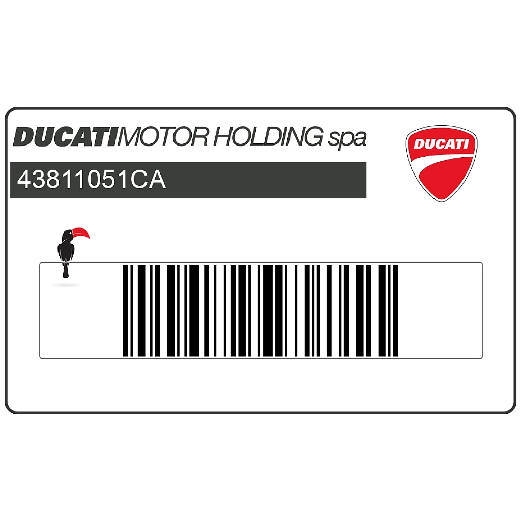 Ducati Superbike 996 Seitenverkleidung DUCATI 996R Aufkleber OEM 43811051CA