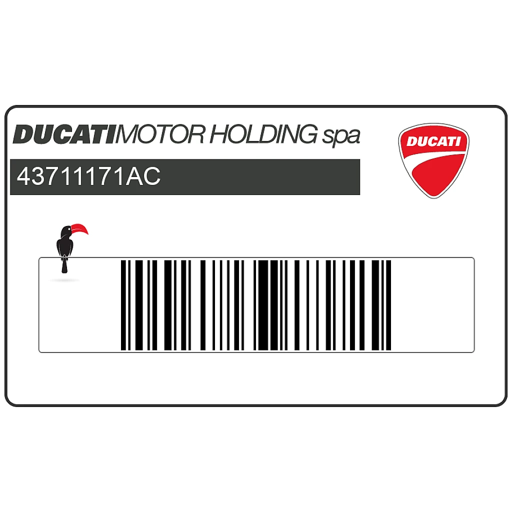 Ducati Superbike 998 Pegatina Carenado Derecho Testastretta Lado Derecho OEM 43711171AC
