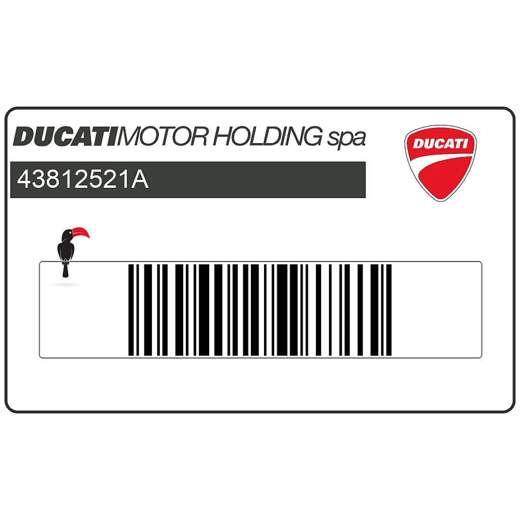 Autocollant flanc carénage Ducati Superbike 998 côté gauche OEM 43812521A