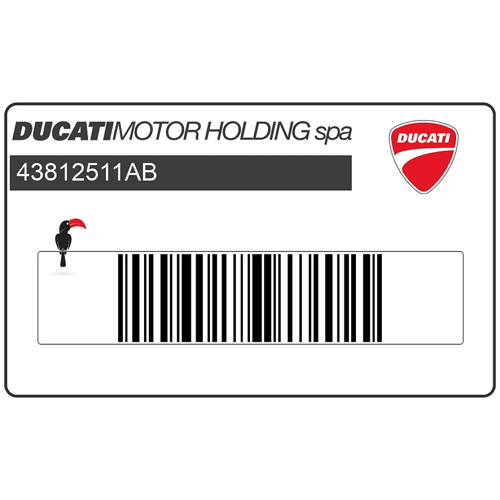 Autocollant de coque droite Ducati Superbike 998 Ducati 998 Côté droit OEM 43812511AB