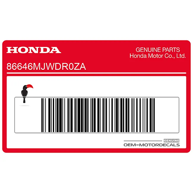 Honda CBR500R Mittelverkleidung Aufkleber linke Seite OEM 86646MJWDR0ZA