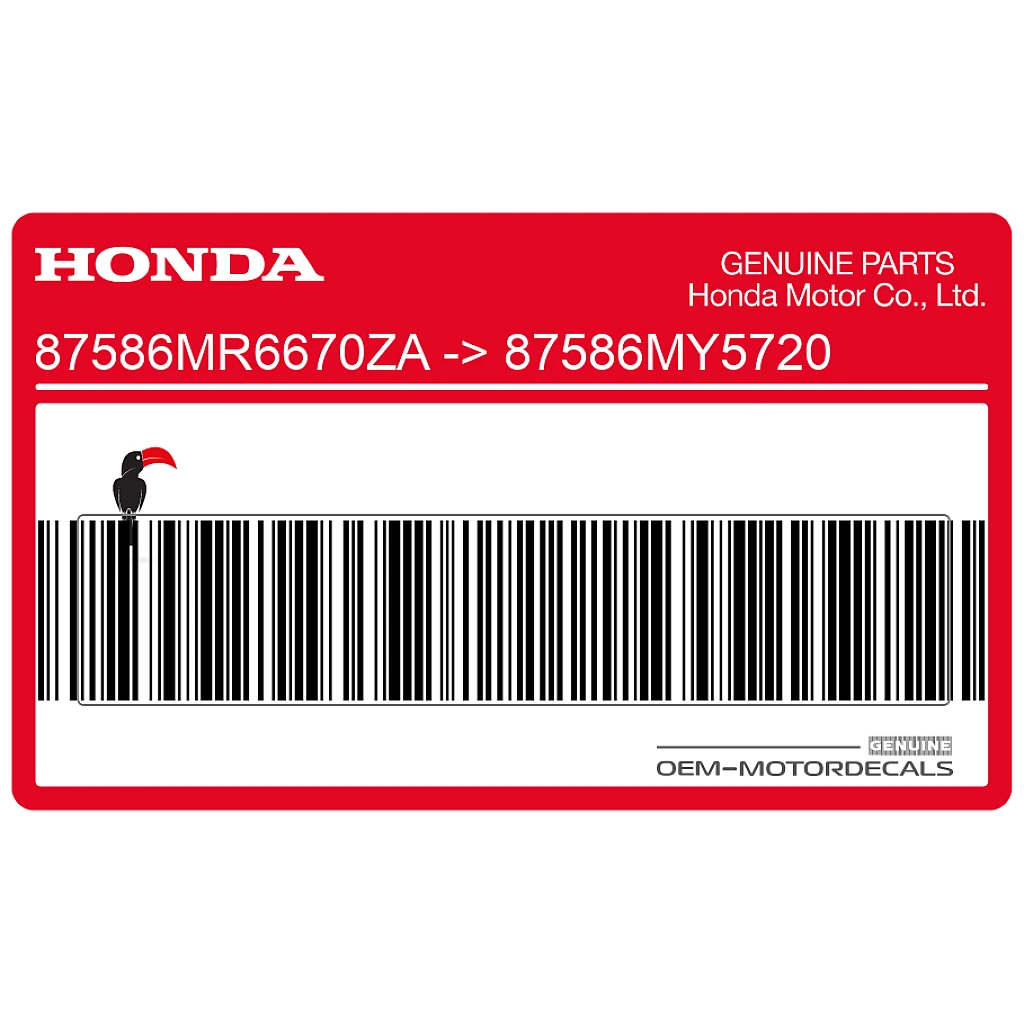 Autocollant de caution pour réservoir Honda FX650 VIGOR OEM 87586MY5720