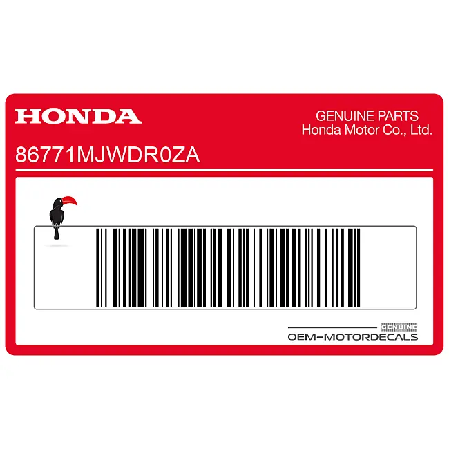 Honda CBR500R Heckverkleidungsaufkleber rechte Seite OEM 86771MJWDR0ZA
