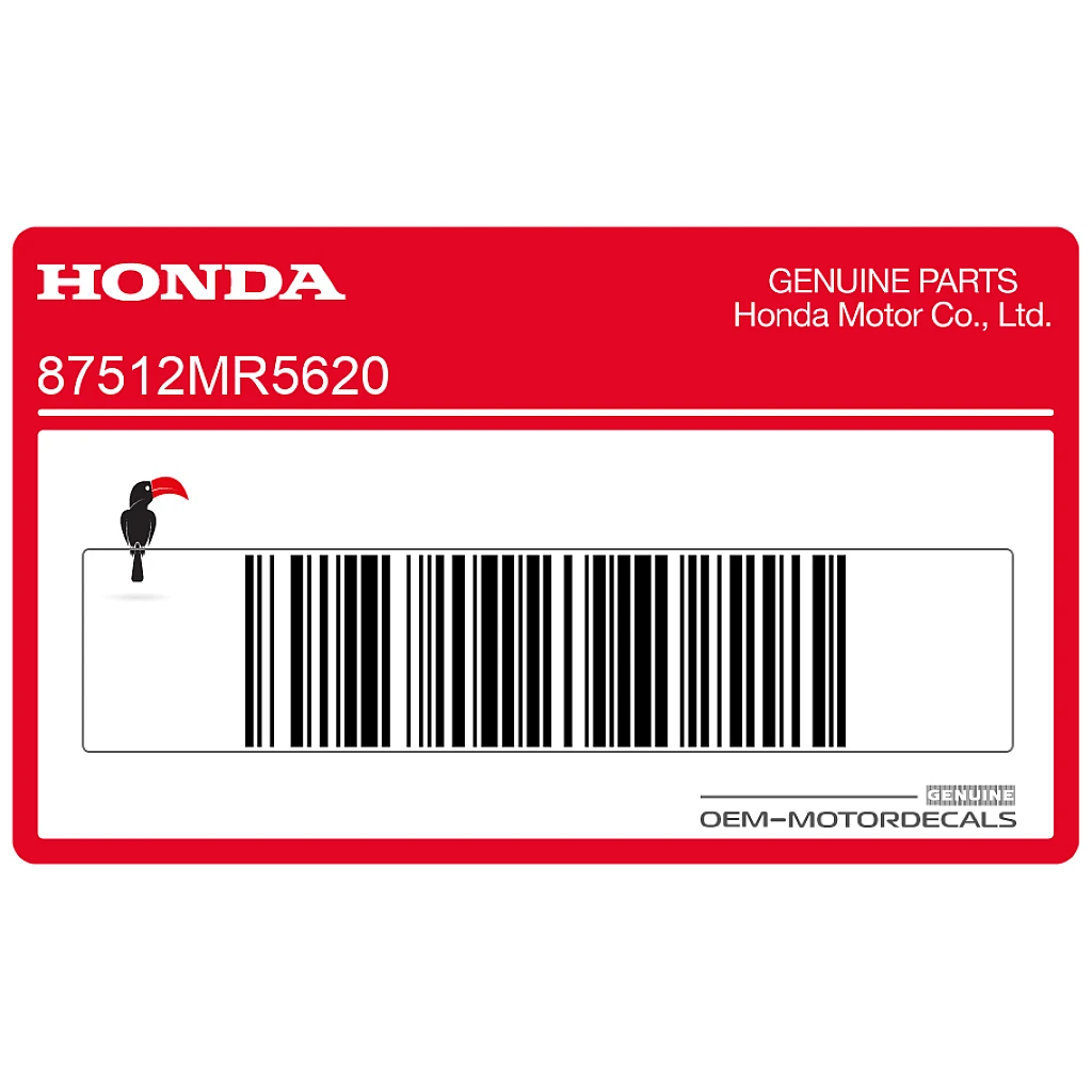 Autocollant de cadre Honda PC800 OEM 87512MR5620