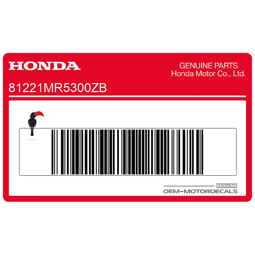 Autocollant de carénage Honda PC800 OEM 81221MR5300ZB