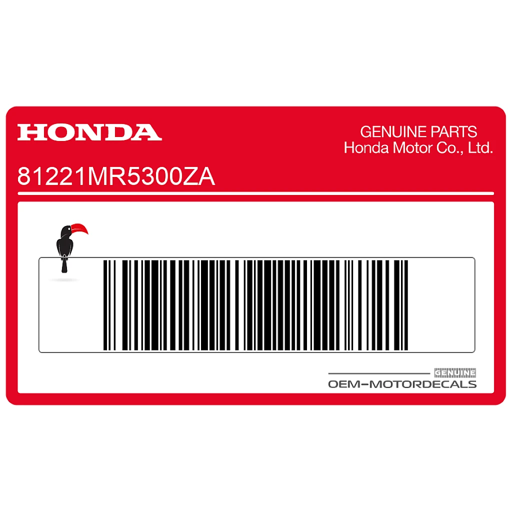 Honda Pacific Coast Emblème de couvercle de coffre Marque d'origine authentique 81221MR5300ZA