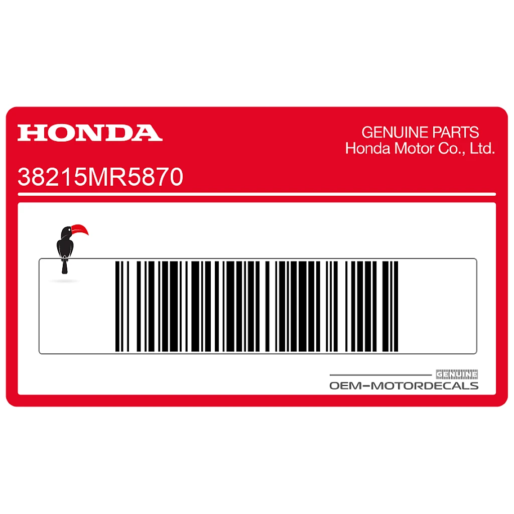 Original Honda PC800 Sicherungskasten Warnhinweis Aufkleber Links OEM Teil 38215MR5870 für Werksrestaurierung
