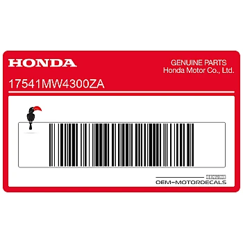 Kraftstofftank Honda Aufkleber, rechte Seite