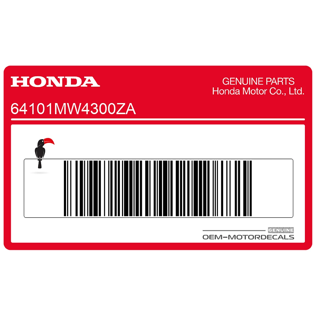 Honda RVF750 Obere Verkleidung Aufkleber OEM 64101MW4300ZA original Fabrik Grafik Emblem für Motorradverkleidung