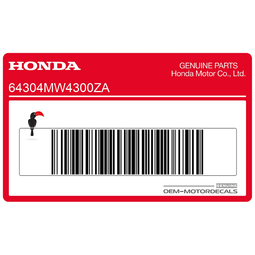 Honda RVF750 Aufkleber rechte mittlere Verkleidung 64304MW4300ZA Original Motorrad Dekoration