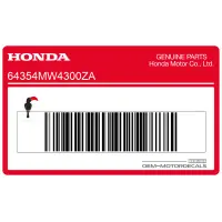 HONDA Autocollant de flanc de carénage central gauche, côté gauche 64354-MW4-300ZA