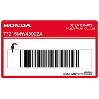 HONDA Naklejka na owiewkę 77215-MW4-300ZA