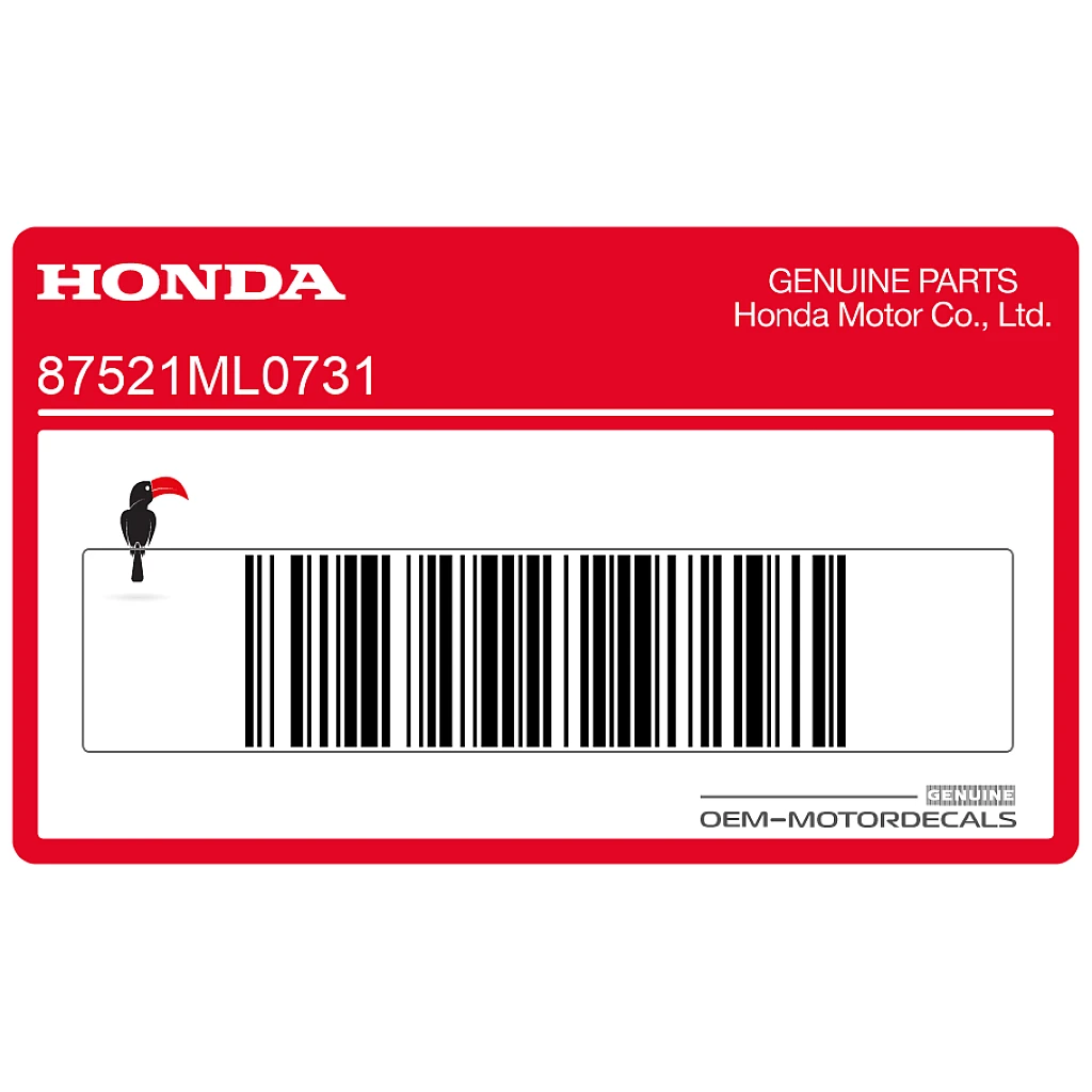 Original Honda RVF750 Schwingen-Warnhinweis Aufkleber Warnaufkleber Fabrikoriginalteil MPN 87521ML0731
