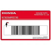 HONDA Tire Caution Label 87505-MR5-700