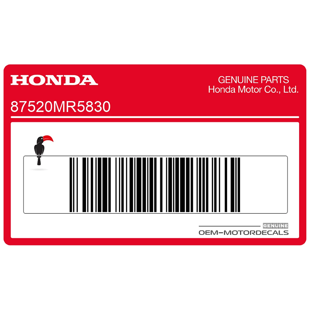 Honda PC800 Naklejka ostrzegawcza Naklejka ostrzegawcza OEM 87520MR5830